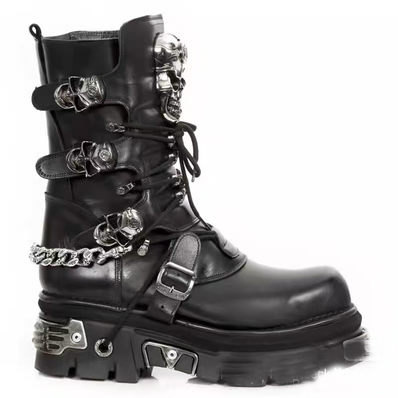 أزياء الرجال جلد طبيعي دراجة ن - مراجعة Motorcycle Chain وسعره
